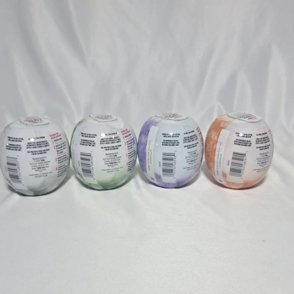 NEW Tulip Fabric Dye Pods Lot Of‎ 4 Gray Green Purple Orange Washing Machine Use